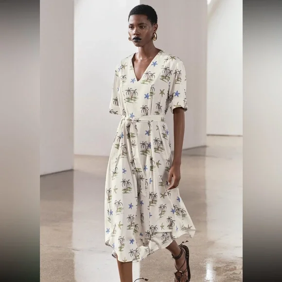 Zara printed dress - Picture 2 of 6